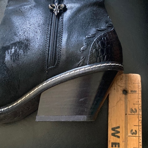 Donald J. Pliner Western Couture Collection Zip-up Ankle Boots Sz 7.5 Rodeo - Picture 11 of 16